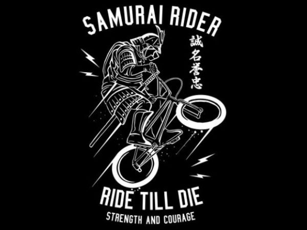 Samurai rider tshirt design for sale