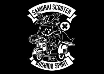 Samurai Scooter tshirt design for sale