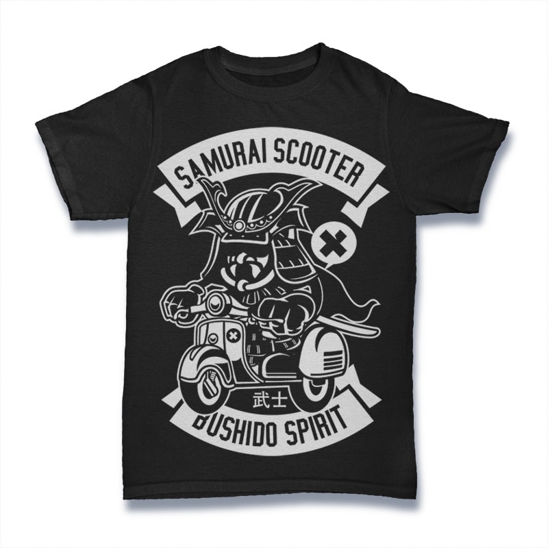 Samurai Scooter vector shirt designs