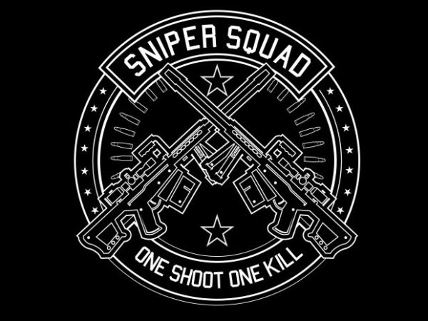 Sniper squad buy t shirt design for commercial use