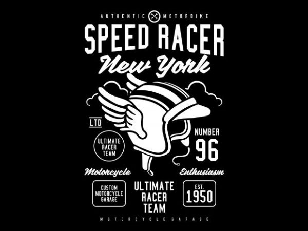 Speed racer commercial use t-shirt design