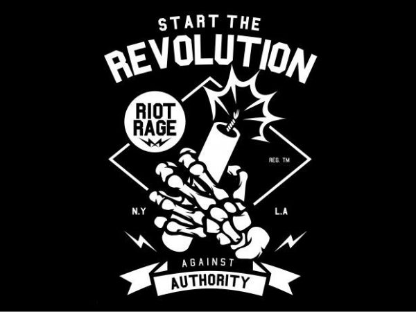 Start the revolution vector t shirt design artwork