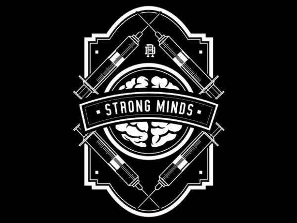 Strong minds vector t-shirt design