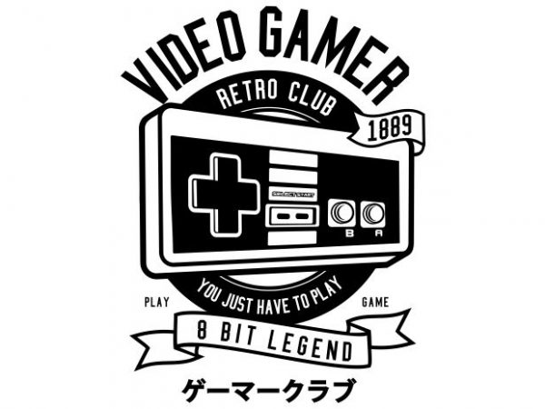 Video gamer buy t shirt design for commercial use