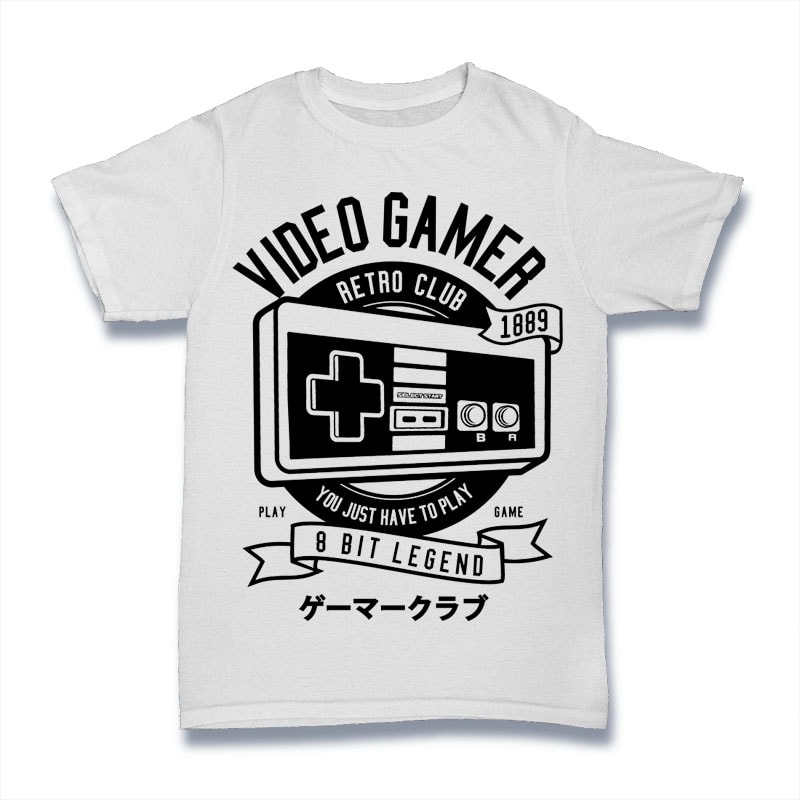 Video Gamer buy t shirt designs artwork