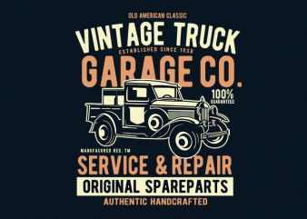 Vintage Truck vector t shirt design