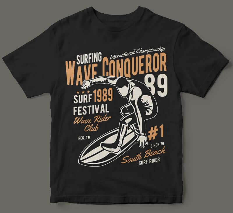 Wave Conqueror vector t shirt design vector shirt designs