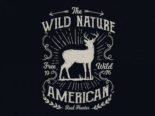Wild nature vector t shirt design