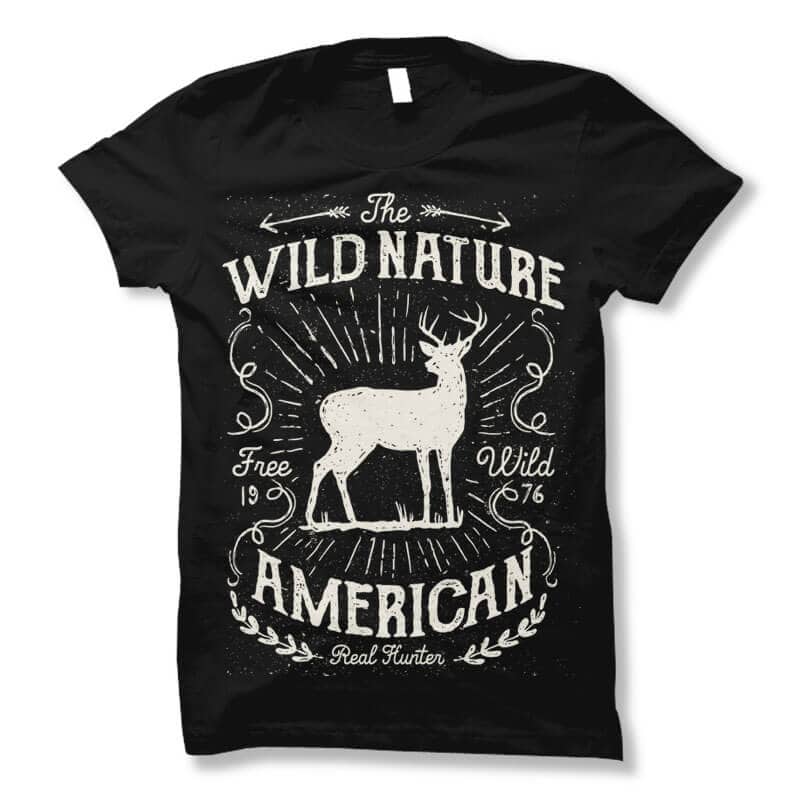 Wild Nature vector t shirt design tshirt-factory.com