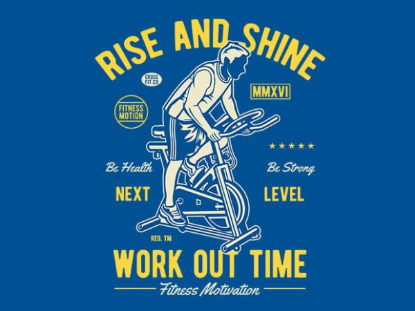 Work out time vector t shirt design