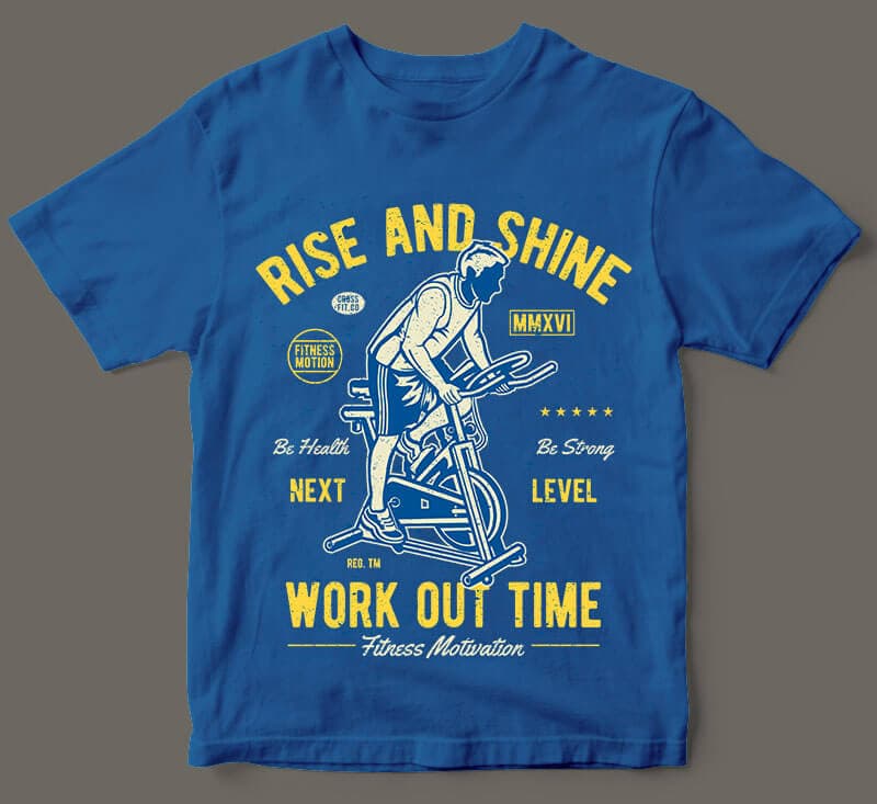 Work Out Time vector t shirt design tshirt-factory.com