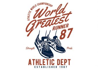 World Greatest Runner vector t-shirt design for commercial use