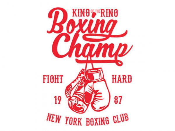 Boxing champ t shirt design