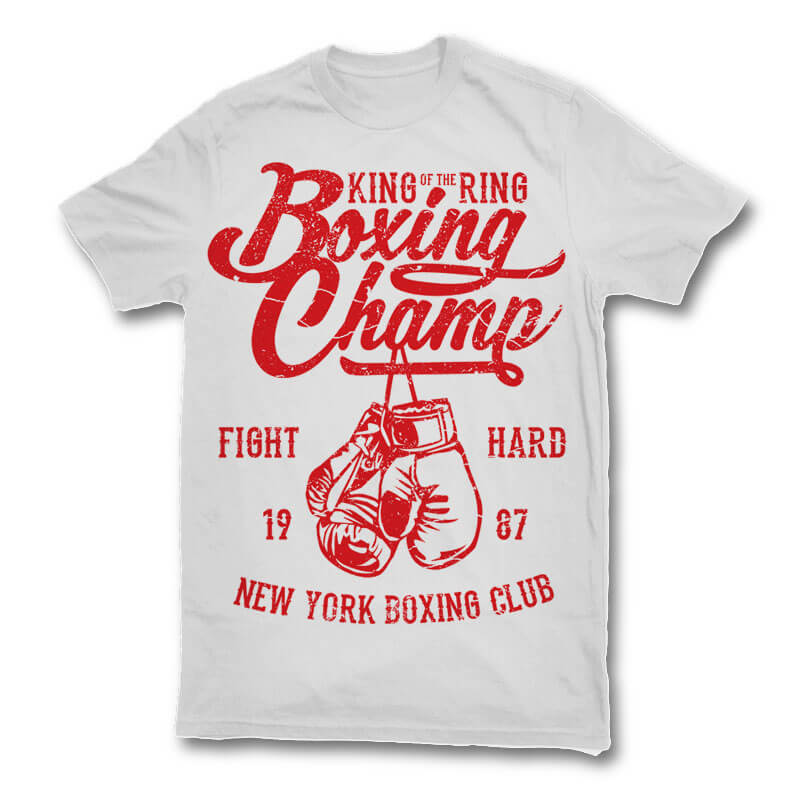 Boxing Champ t shirt design vector t shirt design