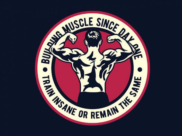 Building muscle t shirt design