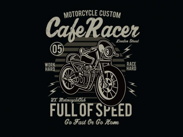 Cafe racer t shirt design