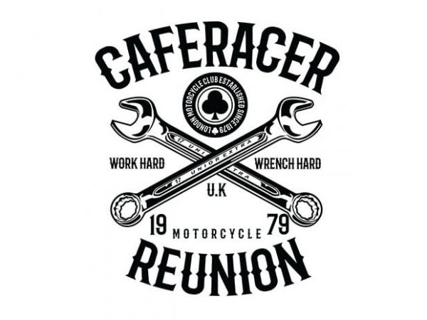 Caferacer reunion t shirt design