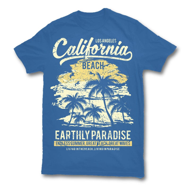 California Beach t shirt design tshirt factory