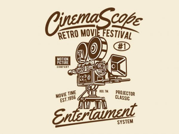 Cinema scope t shirt design