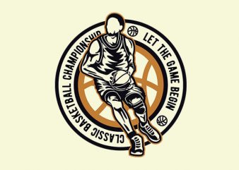 Classic Basketball t shirt design