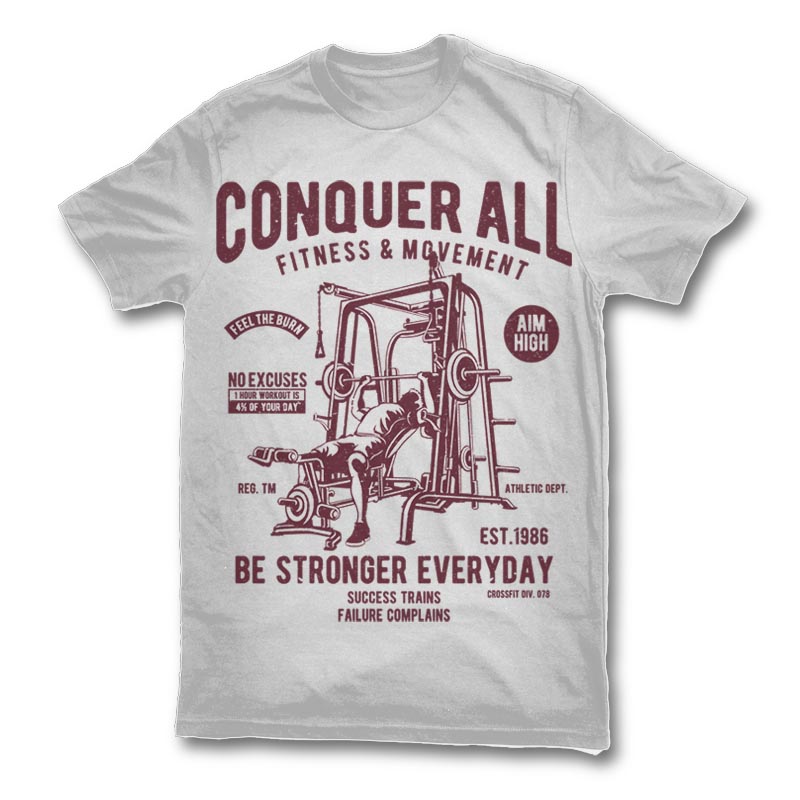 Conquer All vector t shirt design