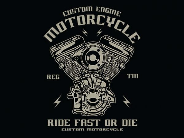 Custom engine t shirt design