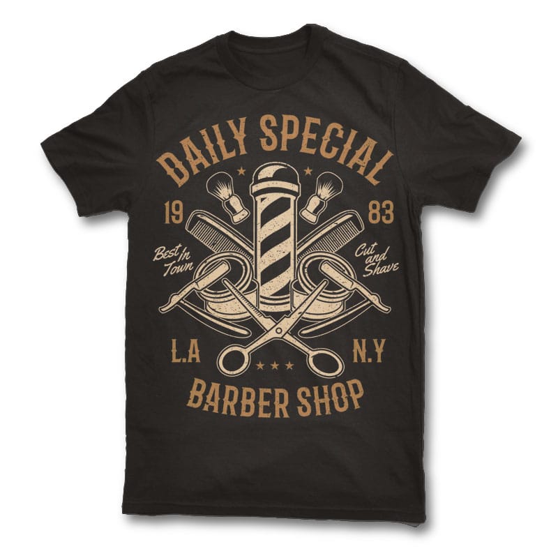 Daily Special Barber Shop t shirt design vector t shirt design