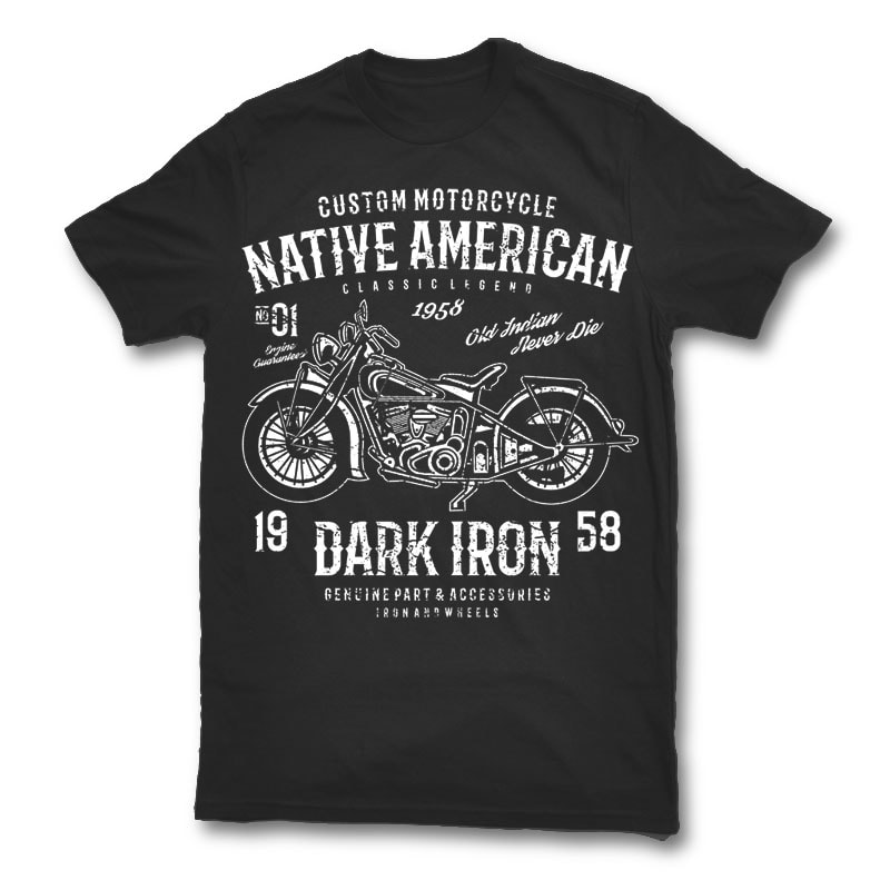 Dark Iron t shirt design vector t shirt design