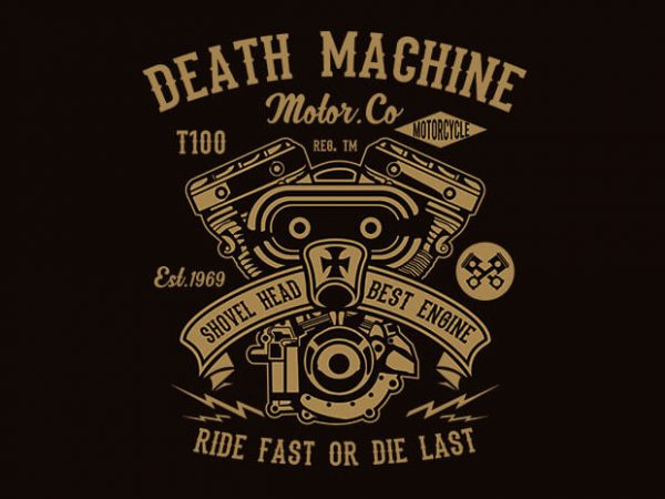 Death machine t shirt design