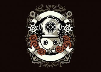 Diver t shirt design