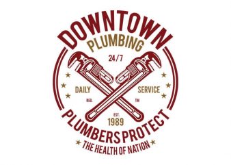 Downtown Plumbing t shirt design