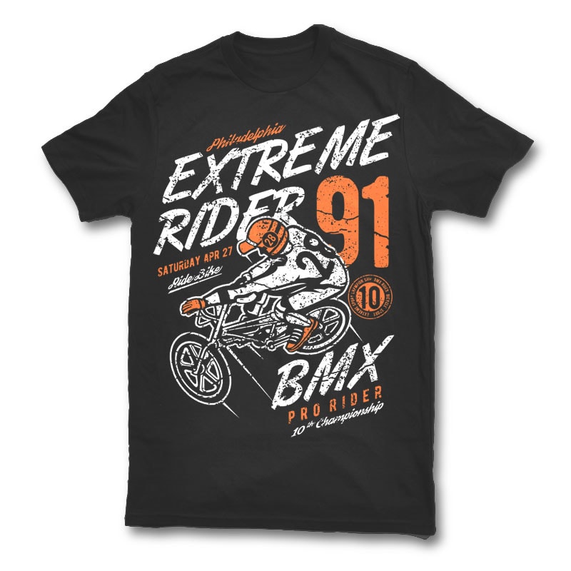 Extreme Rider t shirt design vector shirt designs