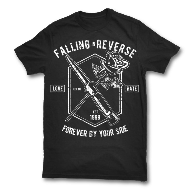 Falling In Reverse t shirt design vector shirt designs