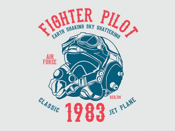 Fighter pilot tshirt design