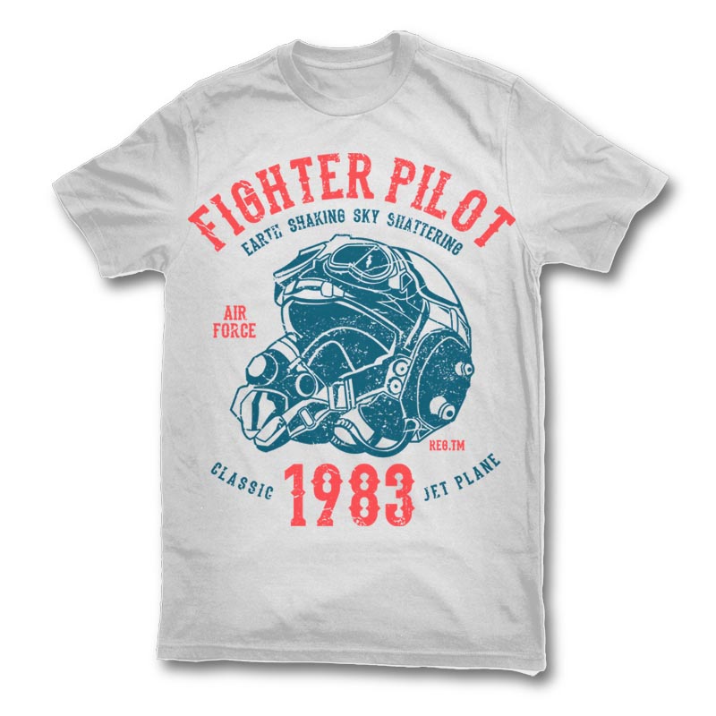 Fighter Pilot tshirt design vector shirt designs
