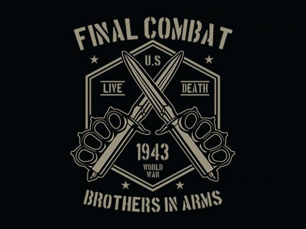 Final combat tshirt design
