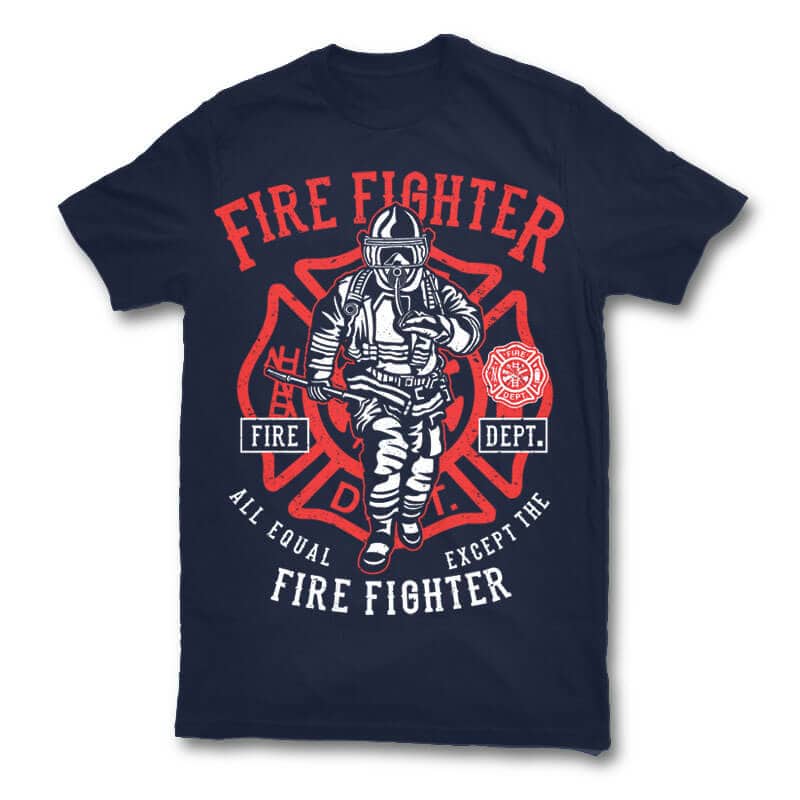 Fire Fighter t shirt design t shirt design png