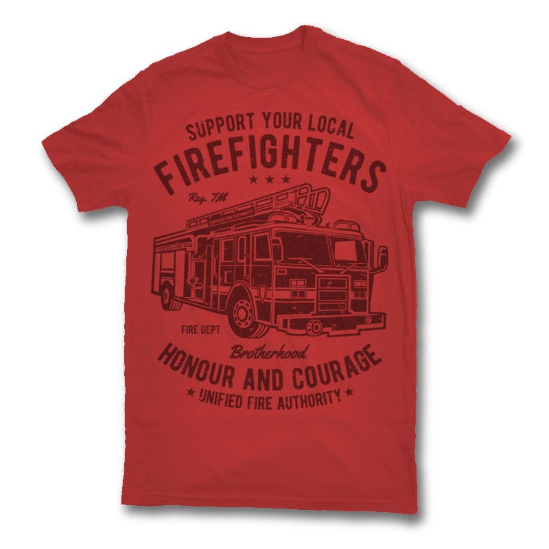 Fire Fighters Truck t shirt design t shirt design png
