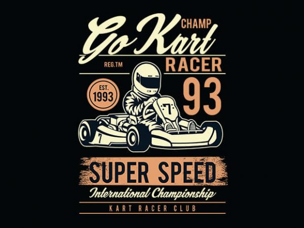 Go kart racer t shirt design