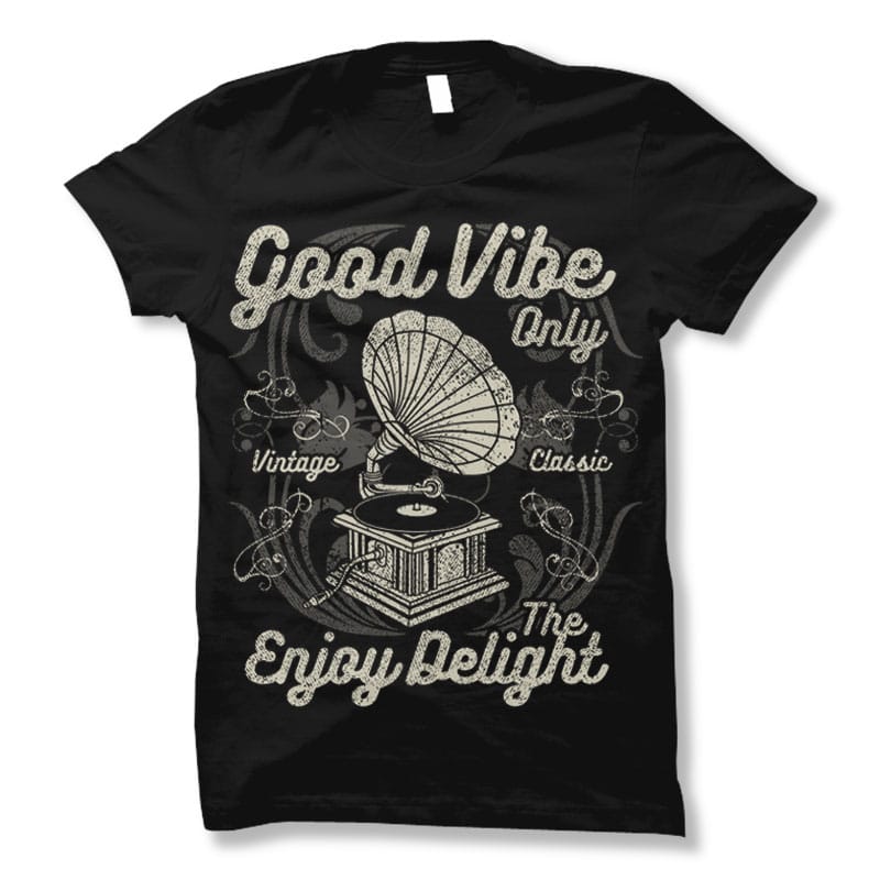 Good Vibe Only t shirt designs for printify