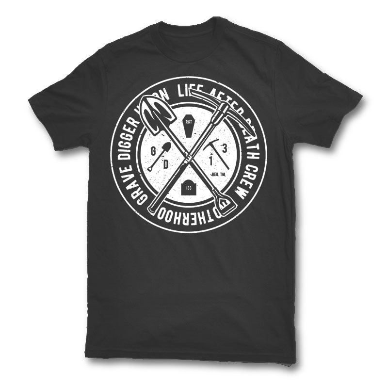 Grave Digger t shirt design t shirt designs for print on demand
