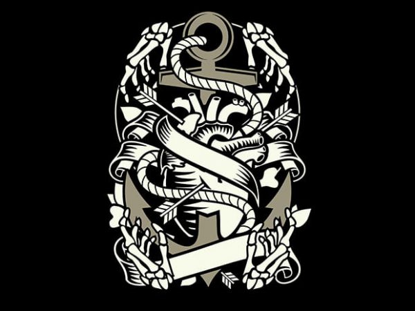 Heart and anchor t shirt design Heart and anchor t shirt design
