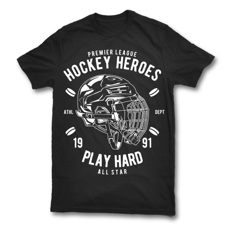 Hockey Heroes tshirt design t shirt designs for printify