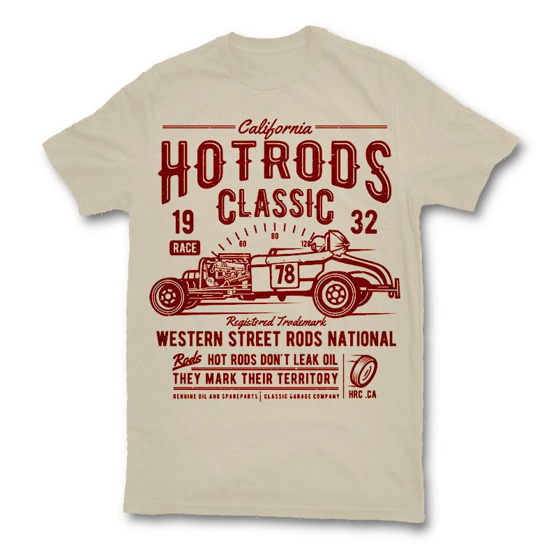 Hot Rods Race Classic t shirt design tshirt factory