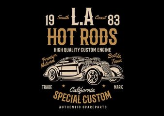 LA Hot Rods t shirt design