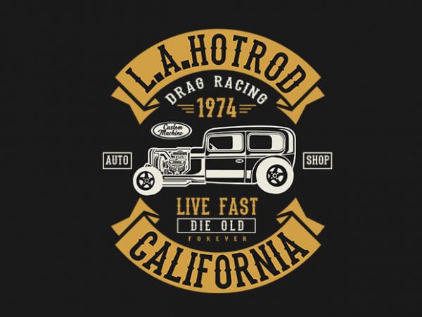 La hotrod t shirt design