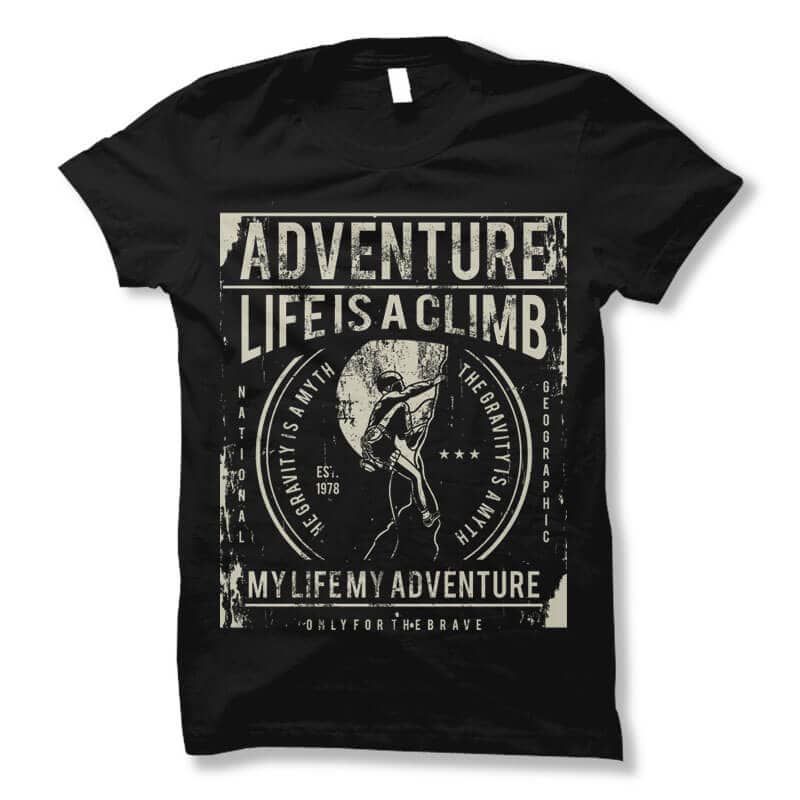 Life Is A Climb t shirt design tshirt design for sale