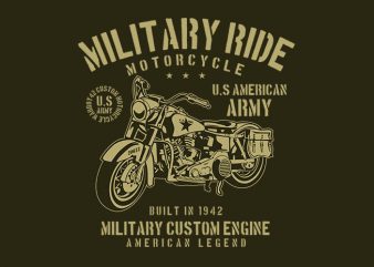 Military Ride t shirt design