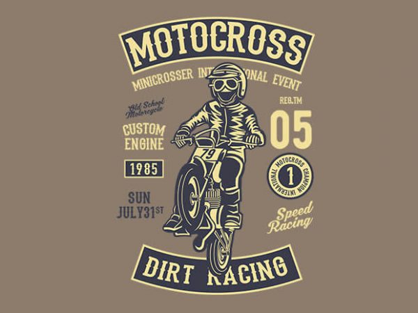 Moto cross t shirt design