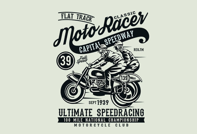Teesandengines Honda CB 750 1969 Classic Moto Racer Ultimate Speed Racing con Manica Corta Rossa T-Shirt 